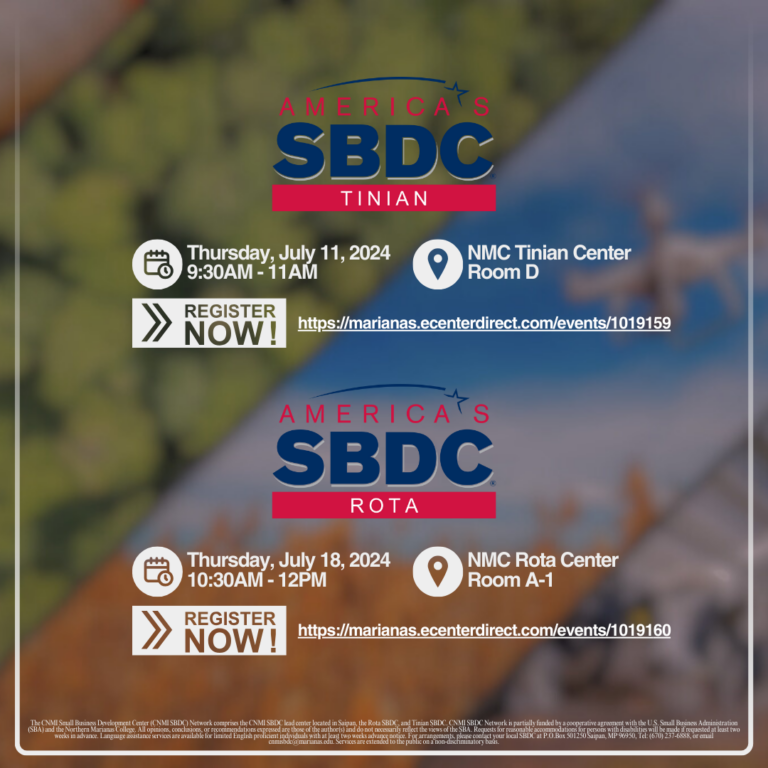 CNMI SBDC Network Announces Introductory Training on the U.S. Small ...